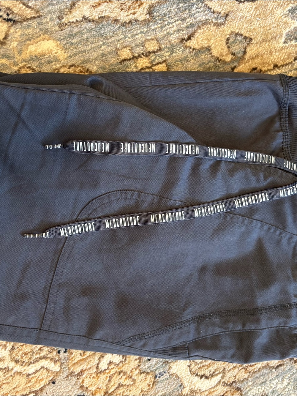 (2) Med Couture Black Women's Jogger Jeggings with Branded Drawcord